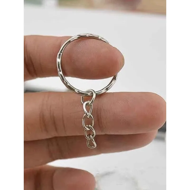 10Pcs Key rings Keychain with Split Ring Metal Blank Keyfob Key Pendant Charms Holder Link Rings DIY Key Chains Keyring