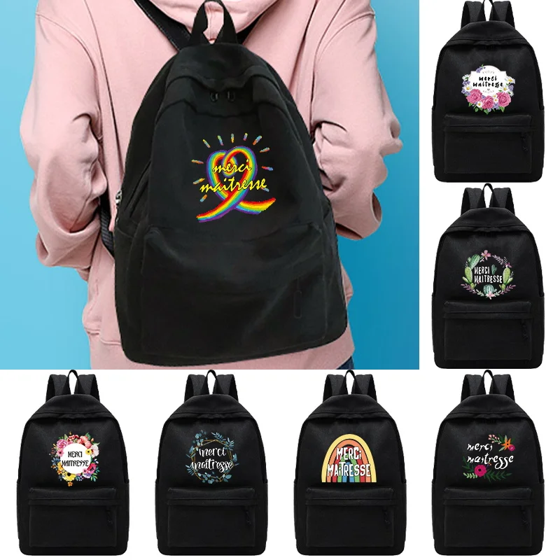 

Unisex Shoulder Backpack Casual Maitresse Print Hiking Backpack Outdoor Sport School Bag Large Capacity Travel Laptop Rucksack