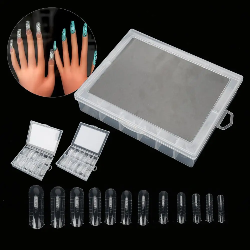 

120pcs/box Transparent False Nail Tips Quality Plastic Durable Gel Nail Extension Supply Nail Art Decoration Accessories Tools