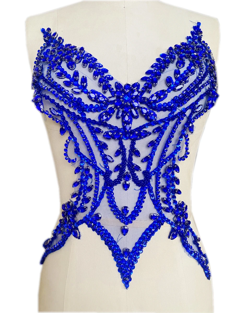 Applique Con Strass Per Abiti Da Sposa FINGERINSPIRE - Cristalli Argento, 180x46mm, Per Cinture, Copricapi E Scarpe - Foto 9