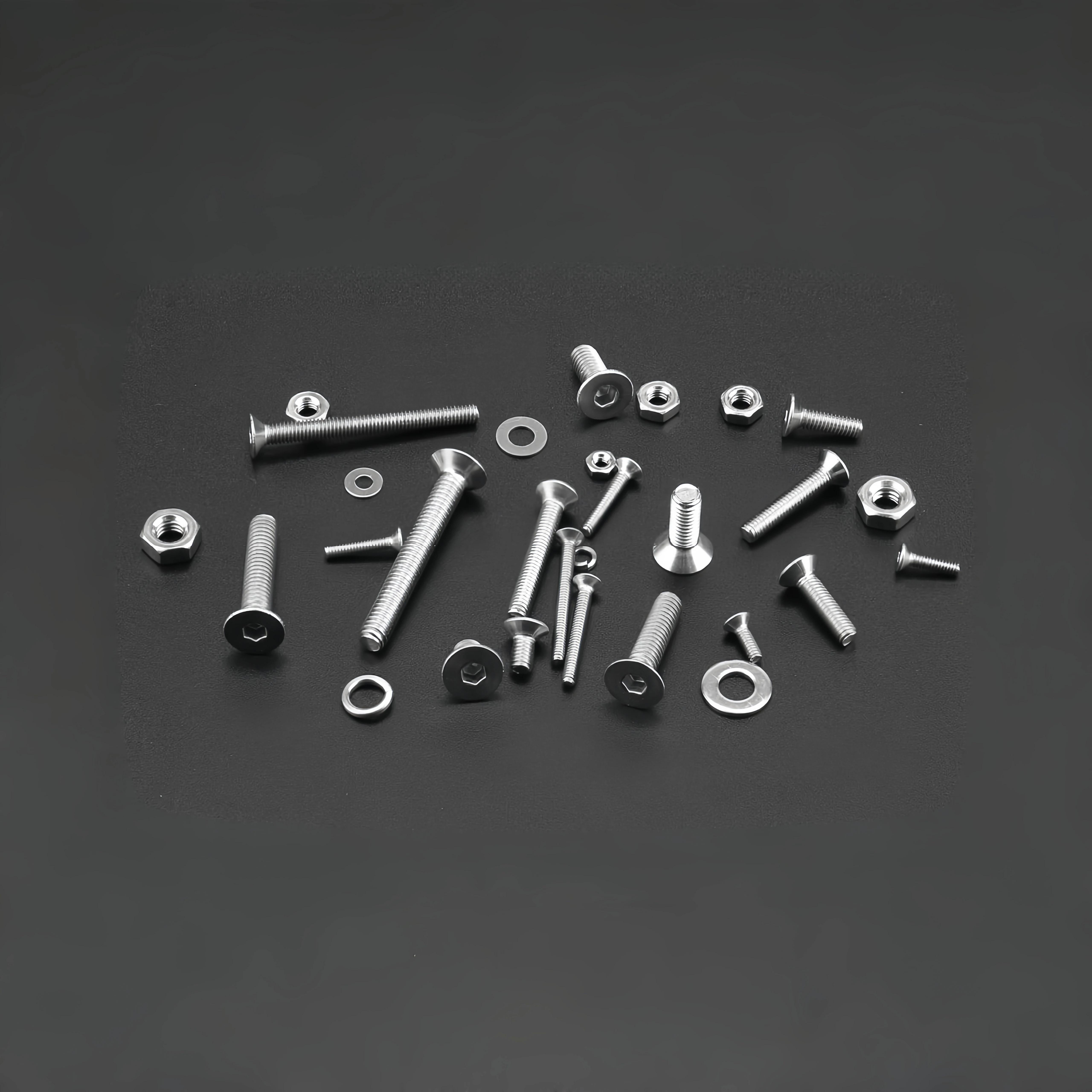 M2 304 Stainless Steel Hex Hexagon Socket Flat Countersunk Head Screw Bolt Nut Washer Set Kit DIN7991 660pcs stainless steel screws screw bolt nut set screw washer nut kit