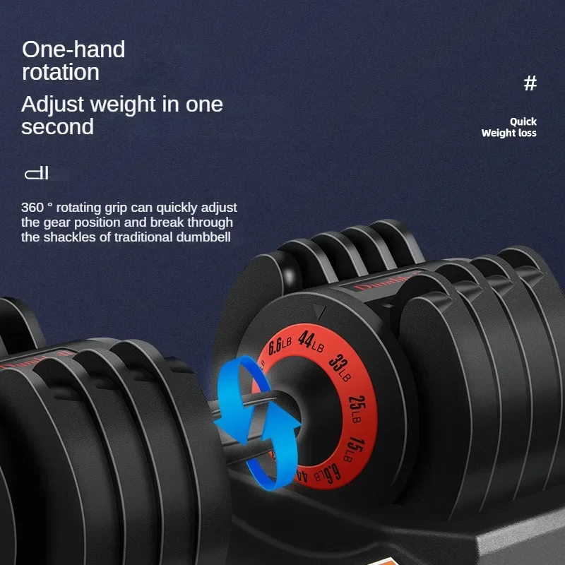 

Free Weights Set Dumbells Adjustable Dumbbell Weight Plates Workout Multi Gym Fitness Equipment 24kg Adjustable Dumbbells