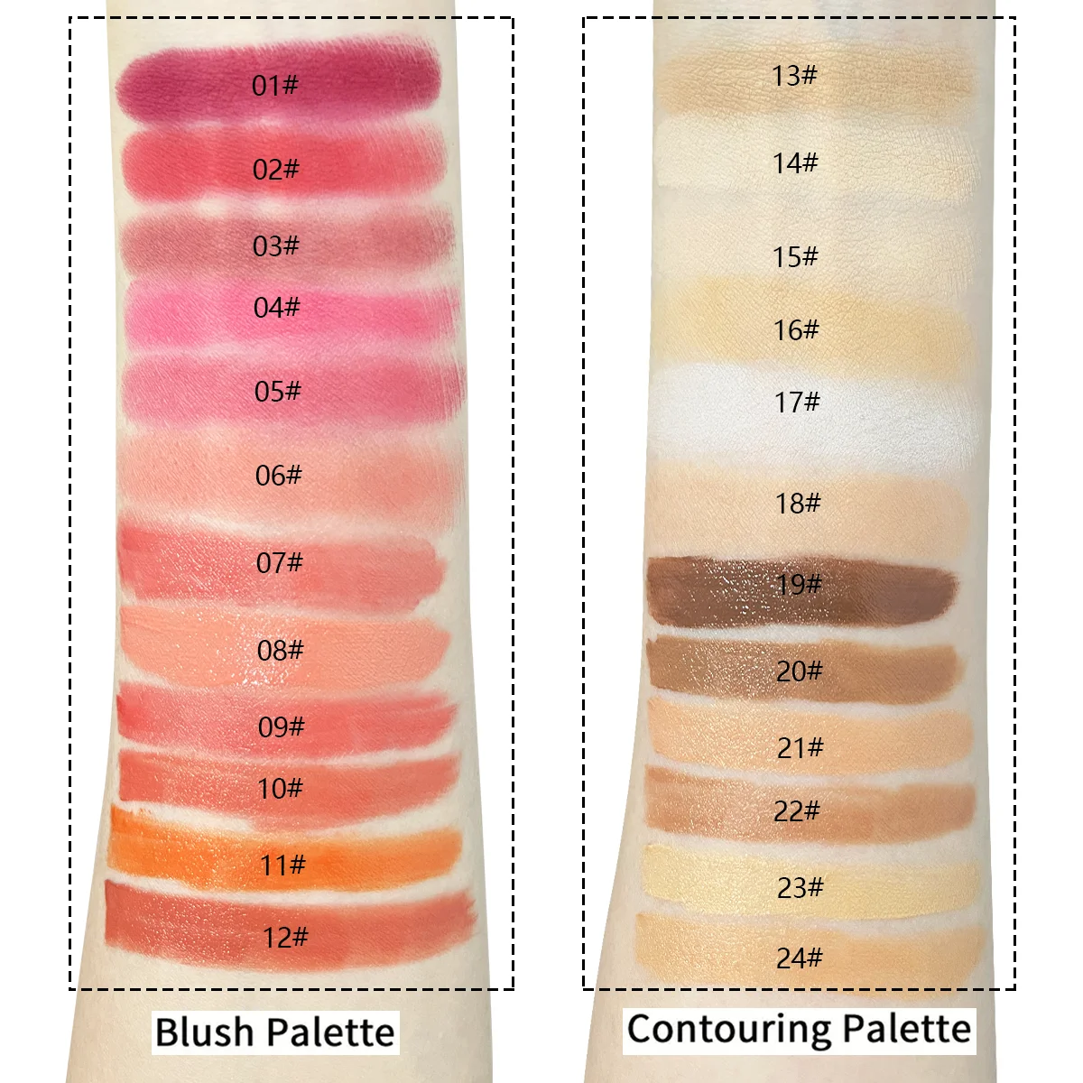48 Colour Paper Palette Blush Concealer Highlighter Contour Eyeshadow 4-in-1 Set with Makeup Brushes Professional Makeup Set 5