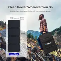 Renogy 220W panneau solaire portable valise solaire légère étanche pliable avec béquille et poignées de transport pour générateur 3