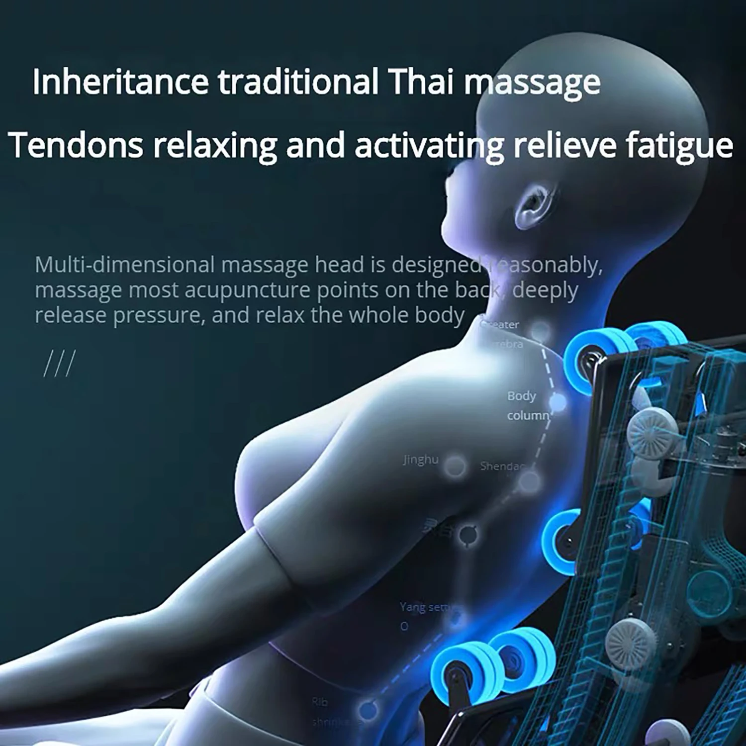 Real Relax Massage Chair Full Body Zero Gravity SL-Track Shiatsu Massage Recliner Chair Heat Body Scan 4
