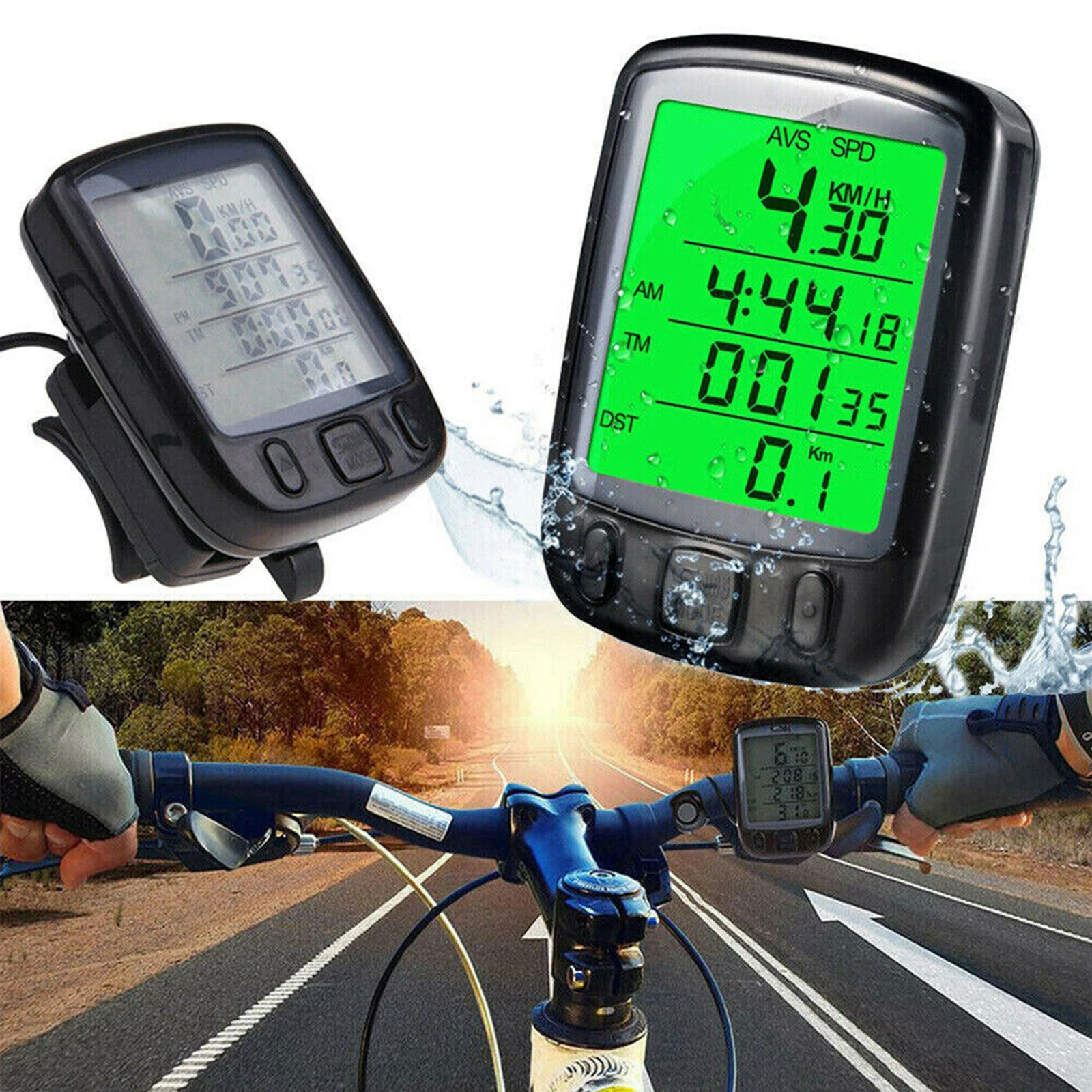 Bicycle-Computer-Waterproof-Bicycle-Odometer-Multi-Functional-LCD ...