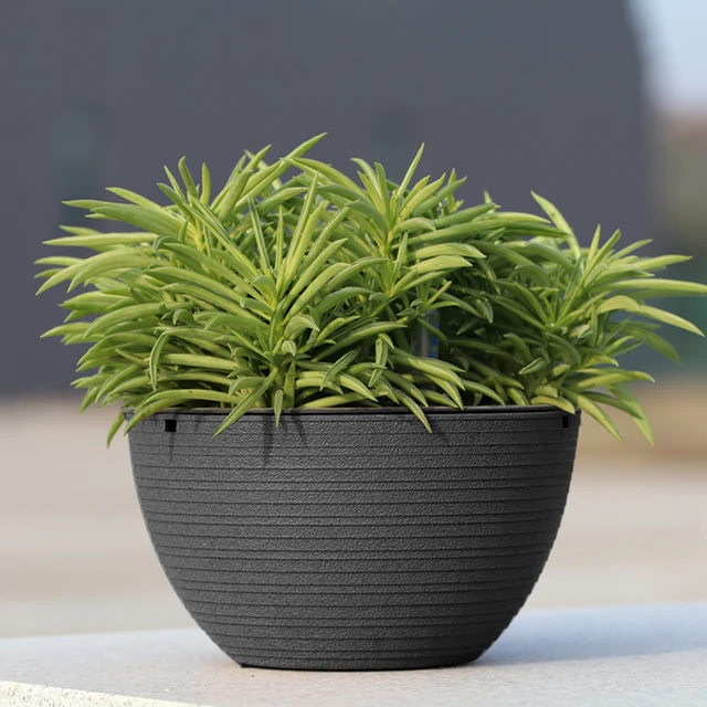 Függő Kosár Virág Edény Műanyag Önmagában Lévő Növényi Állvány Fogas Otthoni Dekoráció Kert - Image 5