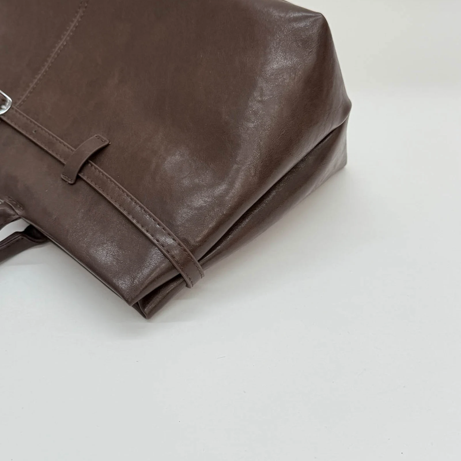 PU Leather Handbag Vintage Underarm Bag with Belt Buckle Tote Bags for Women Work Shopping Travel Daily