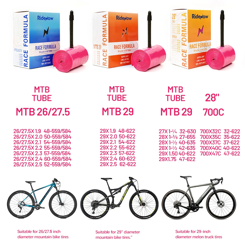 RideNow BMXインナーチューブ 38g 42mm 4本 軽量TPU Rimow-超軽量チューブ,タイヤ,バイクアクセサリー,シュレーダー
