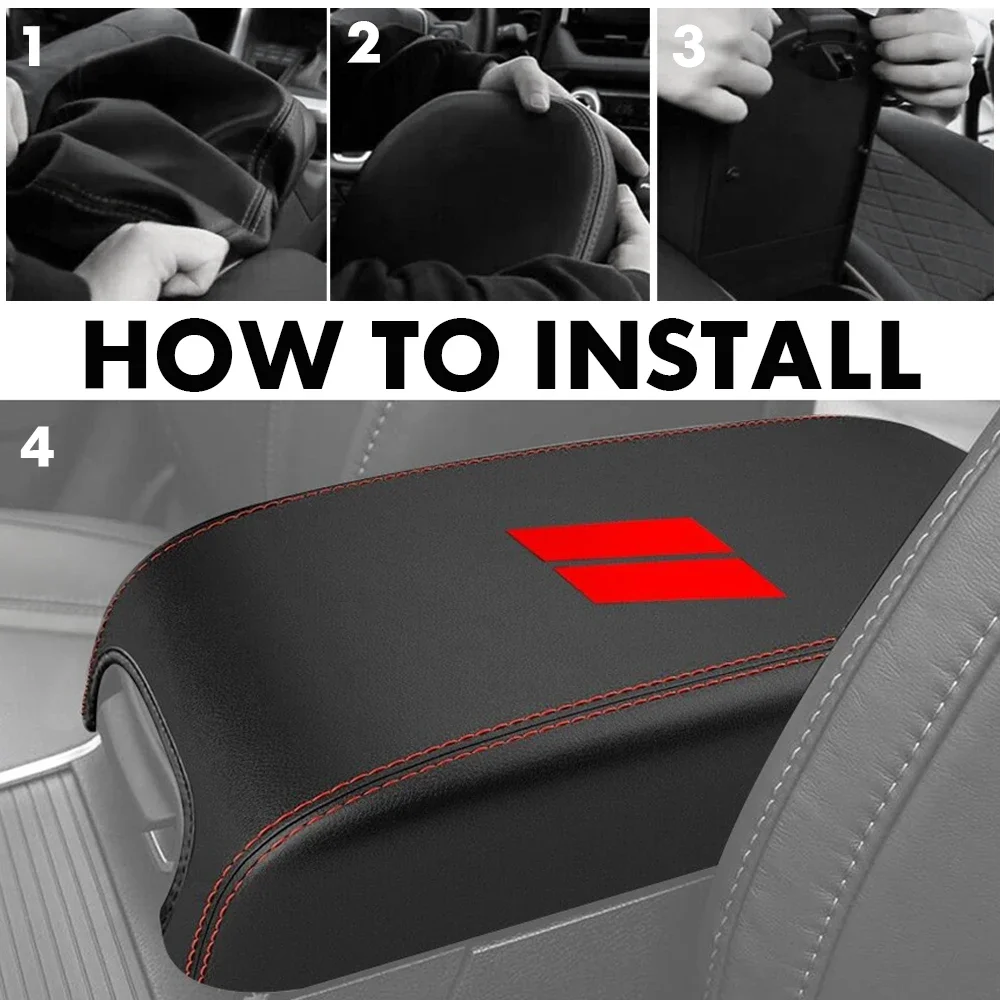 Auto Console Covers- Fits The Dodge Durango 2011-2020 Center Console Armrest Cover Waterproof Neoprene Fabric Black - View #11