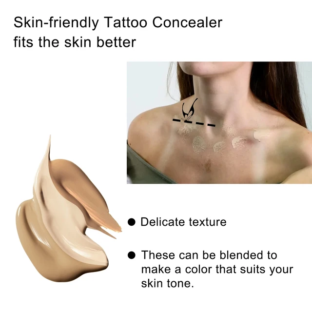 Tattoo Concealer Waterproof Brightening Cover Tattoo Dark Circles Acne Marks Scars Birthmarks Invisible Two-tone Concealer - Image 5