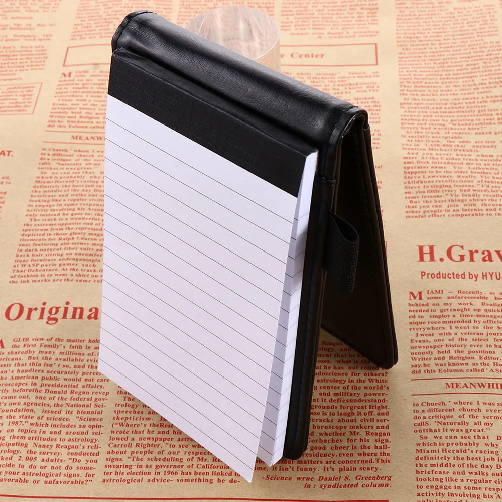 Leather Cover Pocket Planner A7 Notebook Small Notepad Note Book Business Diary Memos Office School Stationery - 4