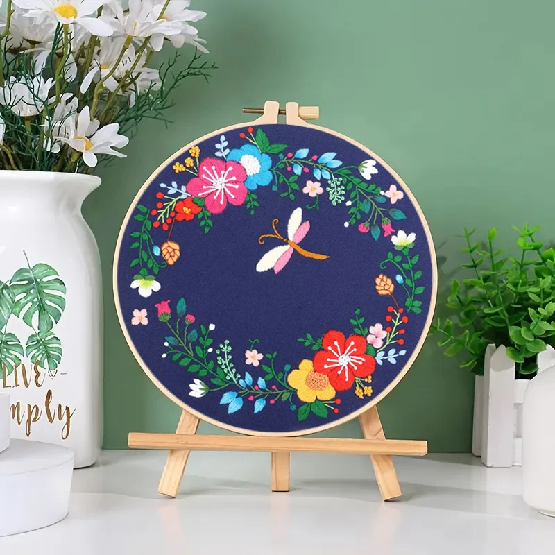 Flower embroidery Starter Kit DIY Cross Stitch Set Beginner Sewing Art Animal Craft Painting Home Decoration Embroidery Set