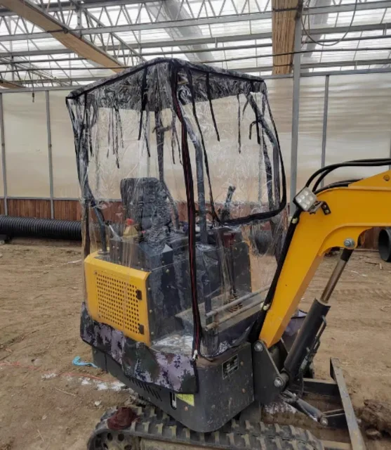 DTNESS Waterproof Mini Excavator Cover - 420D Oxford With Zipper Door & Reflective Strips For Bobcat/Kubota/Deere