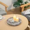 Wooden Decorative Tray, Small Farmhouse Table Centerpiece Rustic Whitewash Wood Plate, For Home Room Living Room Office Decor 5