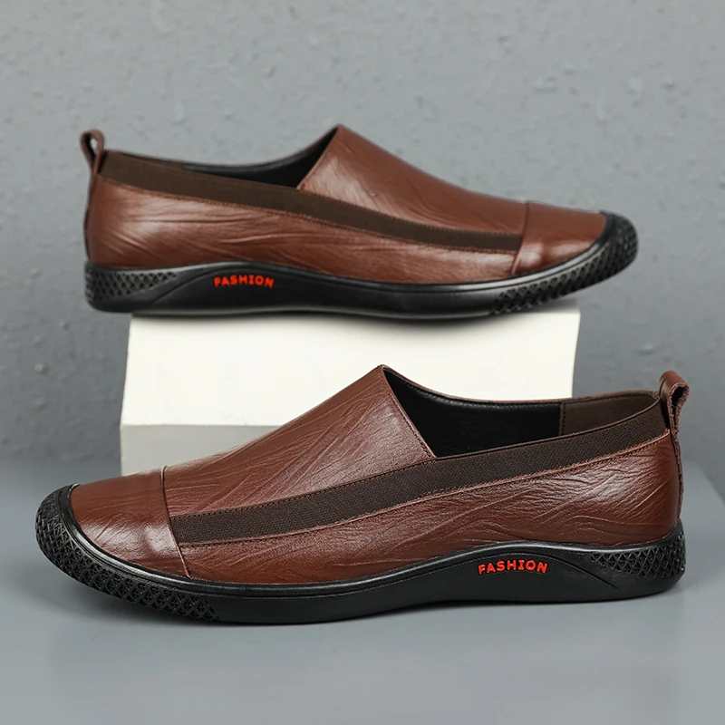 

Luxury Brand Designer Men's Shoes Genuine Leather Men Shoes Casual Men Loafers Breathable Office Shoes Men Slip on Driving Shoes
