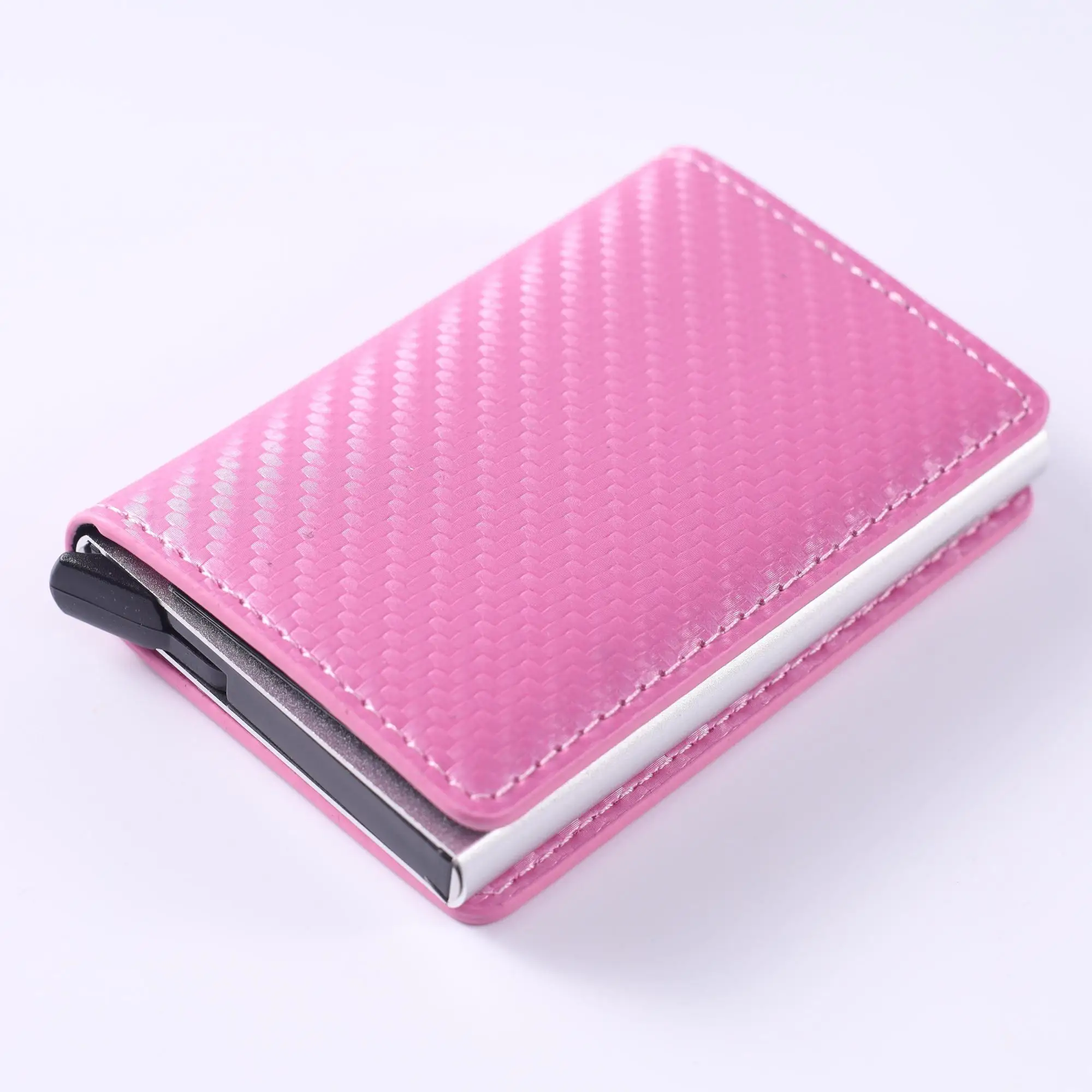 Credit Card Holder Men RFID Anti-theft Brush Pop-up Aluminum Alloy Magnetic Buckle