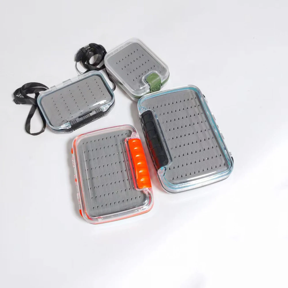 Fly fishing gear storage box is used to store fly hooks, fur hooks, small sequins, lure boxes, fish hook sorting boxes