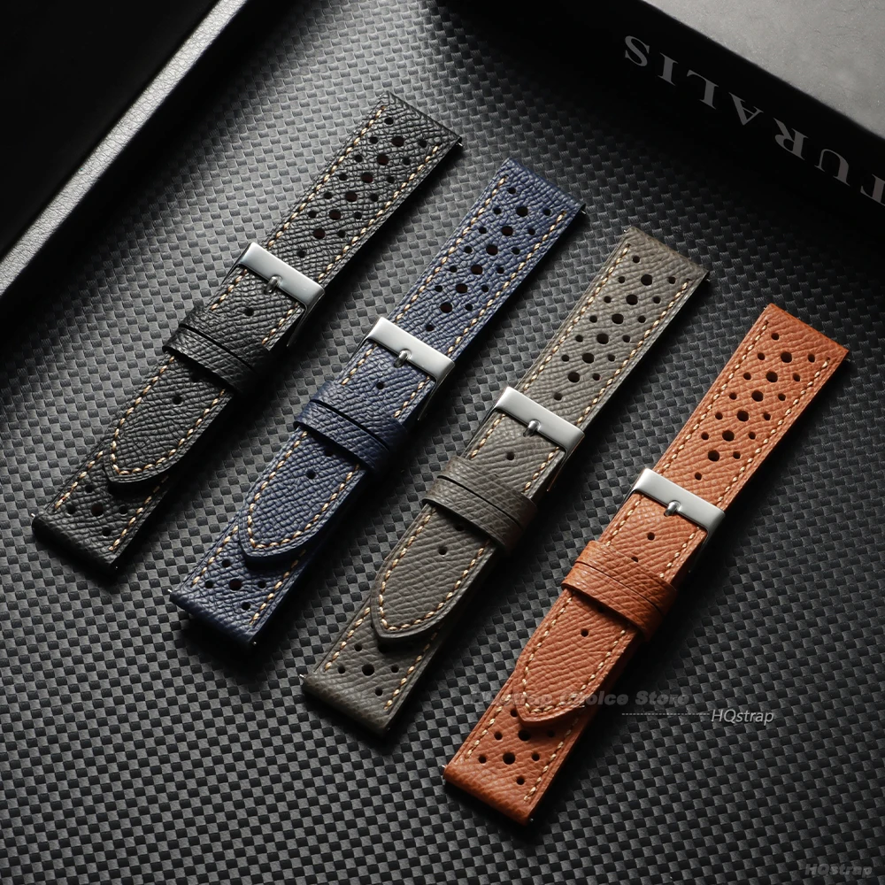 Vintage Handmade Cowhide Leather Watch Strap - Breathable Quick Release in Multiple Colors