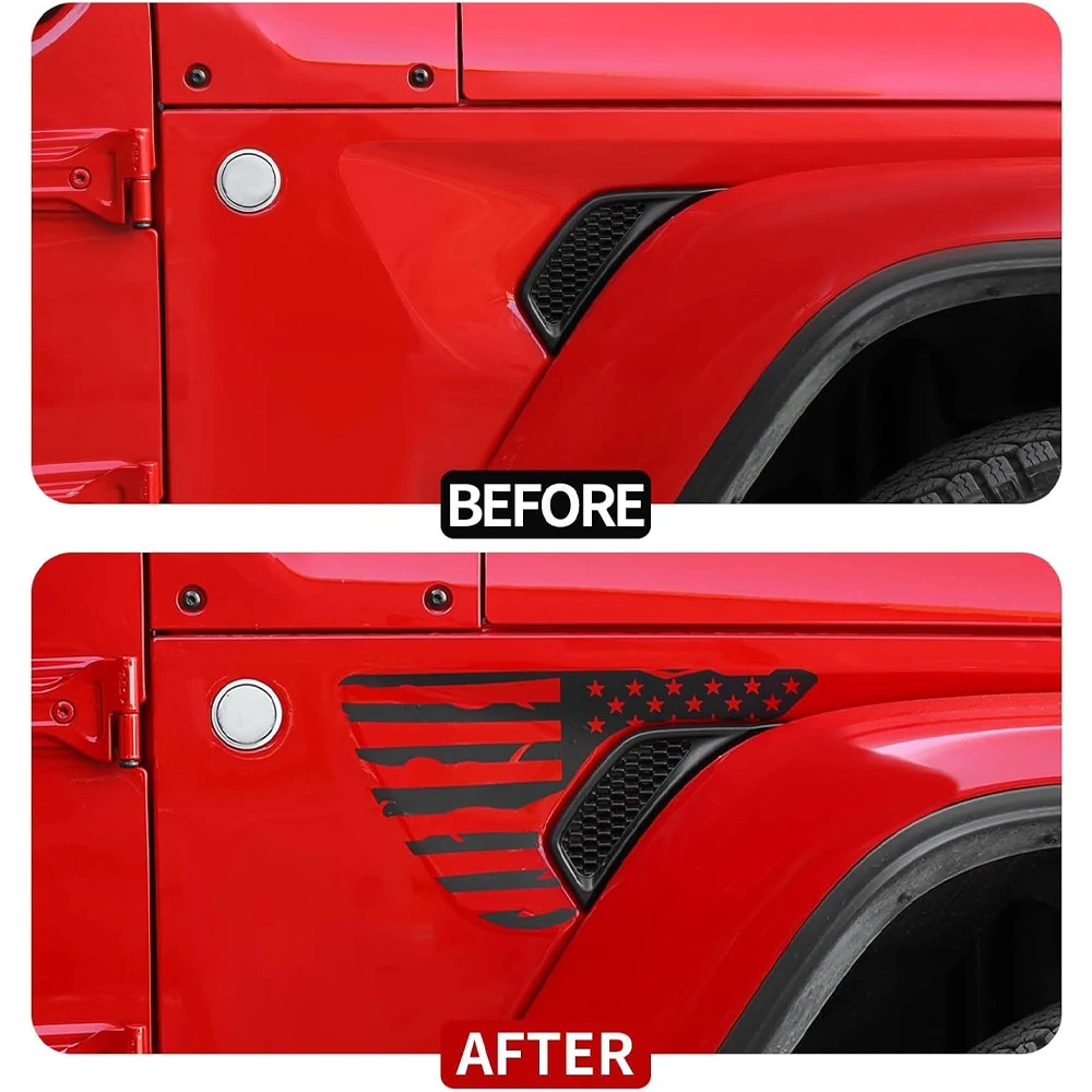 Car Side Fender Air Intake Vents Stickers Trim Decoration Cover for