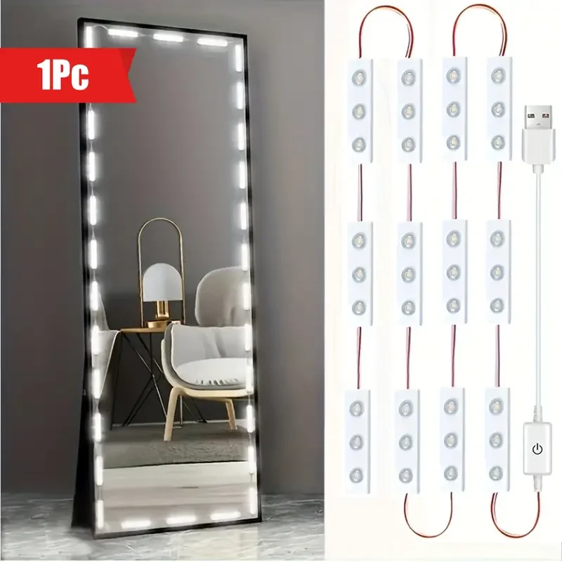 Makeup Mirror Mirror Lights Makeup Mirror Lights Vanity Light Makeup Lamp 1pc USB Touch Sensor Adjustable Makeup Mirror for Bathroom