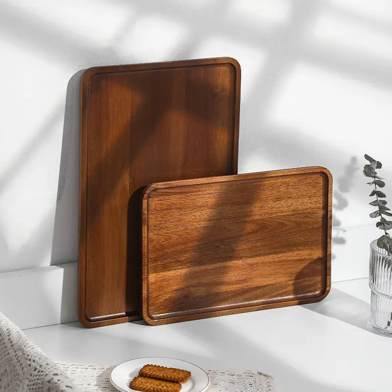 Black Walnut Wood Cutting Board Creative Whole Tray Fruit Chopping Cutting Board Wood Chopping Blocks For Kitchen 2