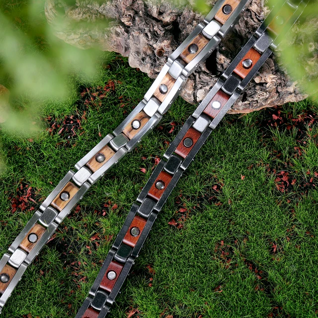 건강과 스타일이 완벽하게 조화를 이룬 WelMag 얼룩말 샤프 마그네틱 팔찌