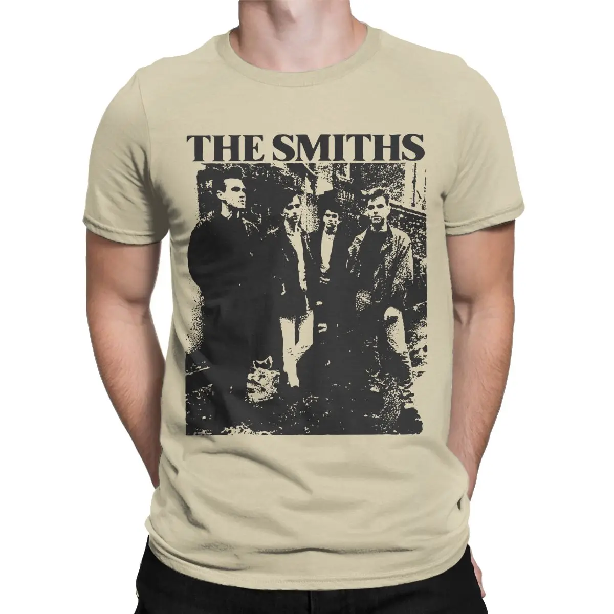 The Smiths Vintage Pencil Drawing Style T-Shirt for Men Music Casual Pure Cotton Tee Shirt O Sleeve T Shirt Printing Clothing 2