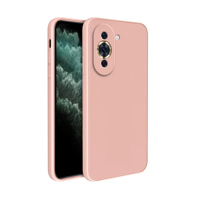 Luxury Liquid Silicone Phone Case with Camera Protection - Classic Square Design