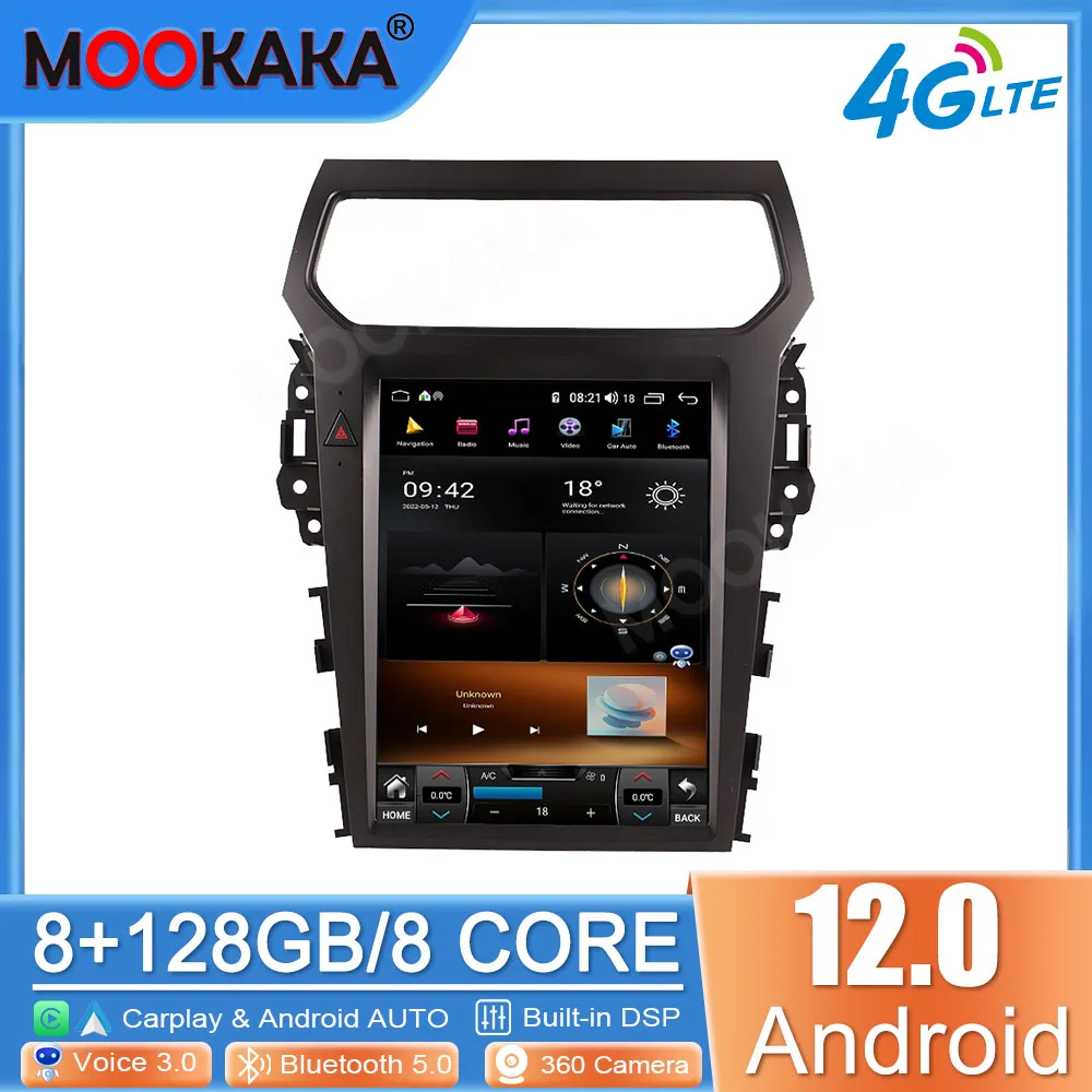 

For Ford Explorer 2014-2019 CARPLAY Android 12 Car Radio Stereo Receiver Autoradio Multimedia Player GPS Navigation