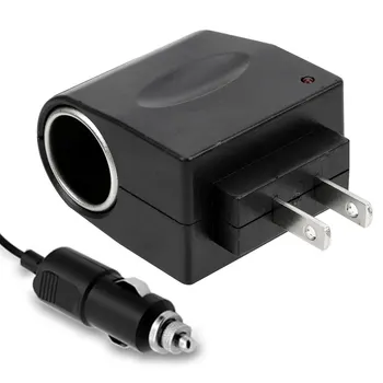 AC 220V To DC 12V Auto Accessories Converter EU US Plug Interior Parts Black Car Cigarette Lighter Adapter 1
