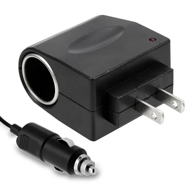 AC 220V To DC 12V Auto Accessories Converter EU US Plug Interior Parts Black Car Cigarette Lighter Adapter