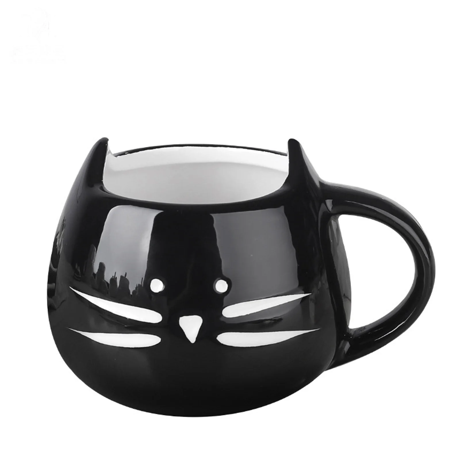 

Модная Подарочная керамическая кружка в виде кота, милая фарфоровая чашка с 3D рисунком животного, кофе, 400 мл, с ручкой