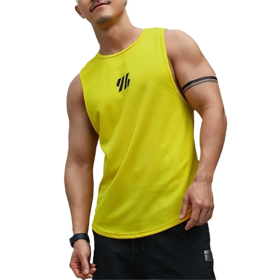 Running Vests Men's Summer Mesh Sleeveless Gym Running Equipment Training Muscle Sports T-shirt