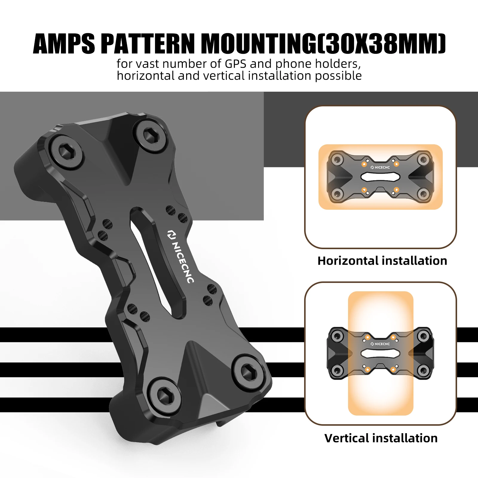 NICECNC Lenker-Obere Klemme mit AMPS-Muster für Yamaha Tenere 700 2019-2024, World Raid T700 XTZ07 Zubehör – Detail 3