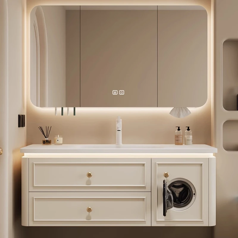 *Bathroom Cabinet Combination Hot Bending Integrated Basin Washbasin Washbasin