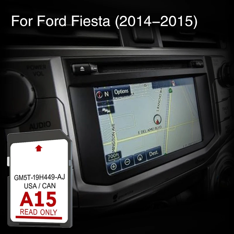 

A15 Suitable for Ford Fiesta 2014 2015 North America Area Car SD Navigation Card Car NAVI Accessories