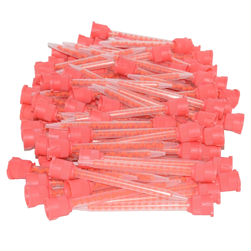 

100pcs 10:1 Mixing Nozzles Epoxy Resin Glue Adhesives Static Mixer Dual Cartridges Round Mixing Nozzles for 50ml 10:1 AB Glues