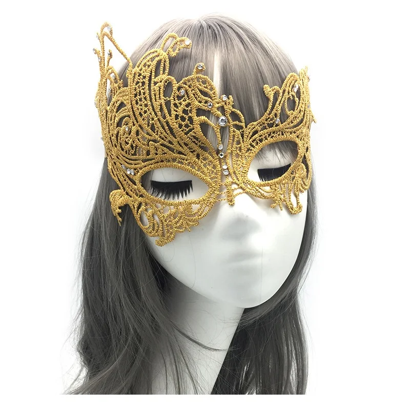 

Venice Masquerade Lace Mask Party Unshaped Plus Diamond Mask Halloween Fun Eye Mask