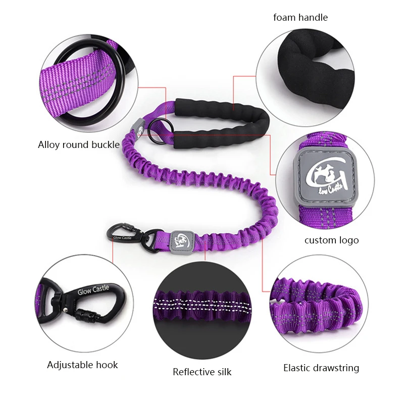Retractable Reflective Pet Leash with Comfort Grip & Durable Buckle for Dog Walking and Training