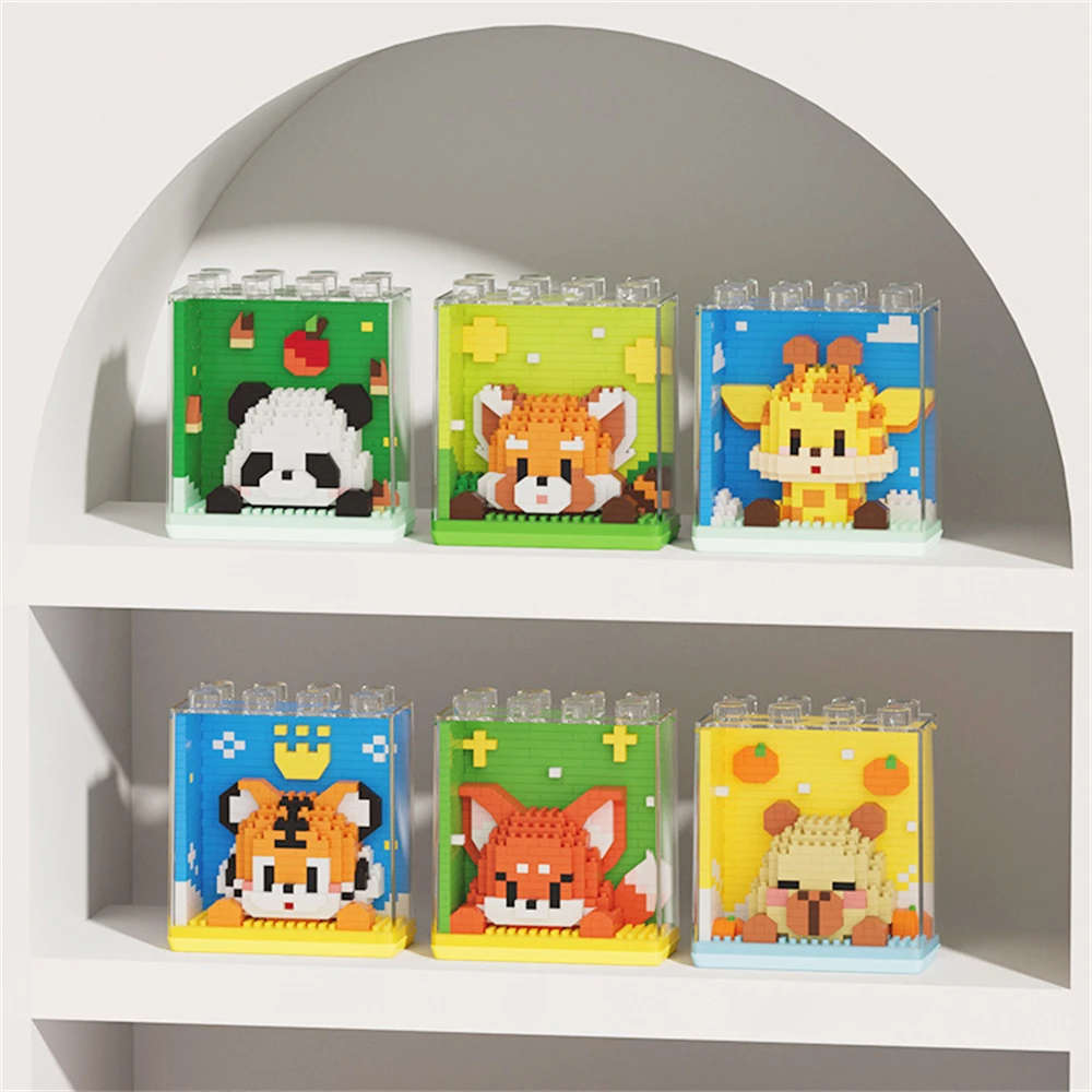 Block Animals Building Blocks Capybara Tiger Penguin Educational Toy Gift Parent-Child Interaction STEM Learning Toys for Kid