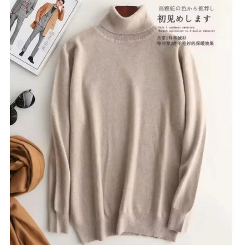 Cashmere Cotton blend Turtleneck Men Sweater Autumn Winter Man Pullover High Neck Sweater Jersey Hombre Pull Homme Hiver Jumper 2