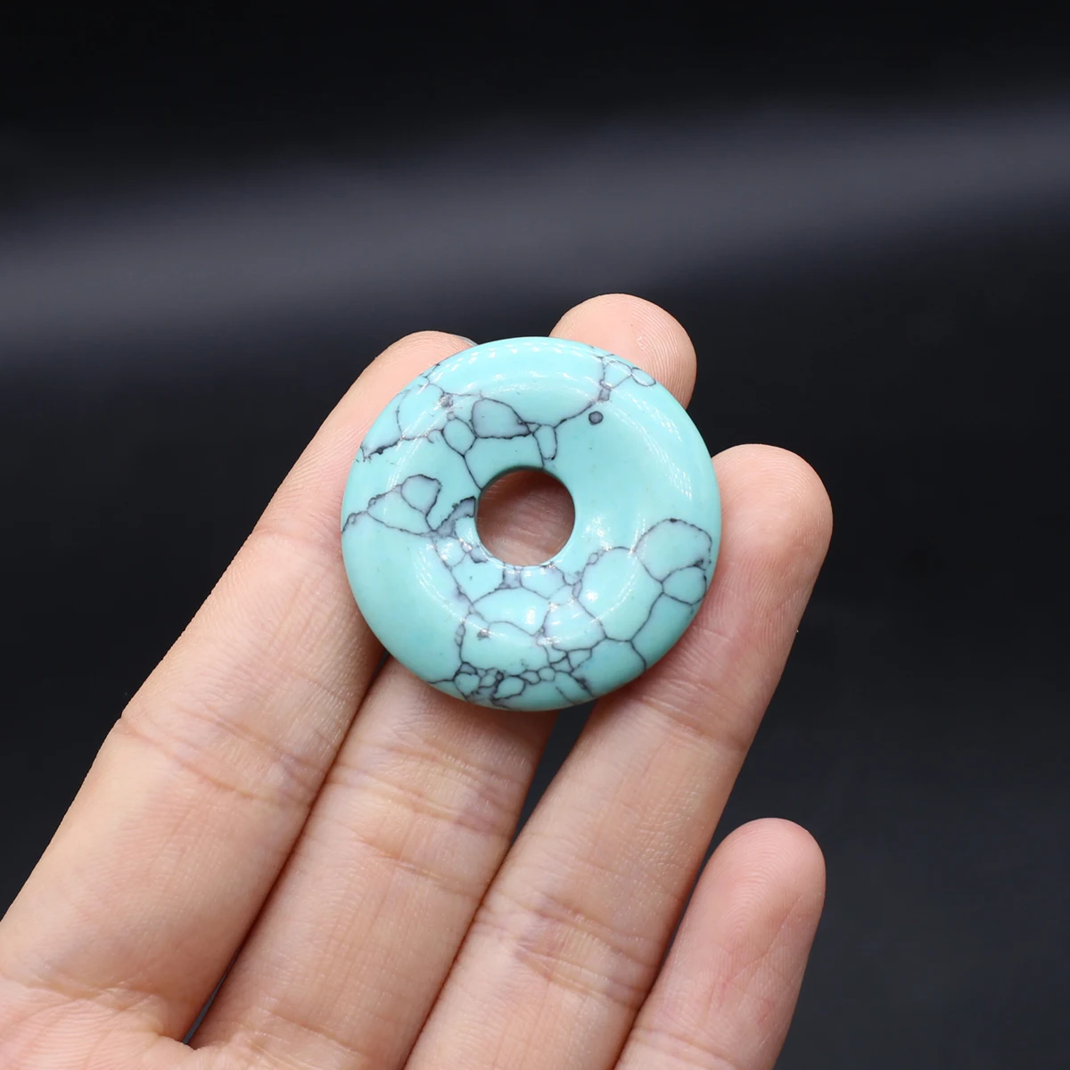 10PCS Wholesale Natural Round Jade  Large Hole Beads Jewelry Making DIY Crystal Unakite Necklace Earrings Accessories Gift