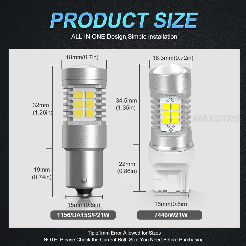 ANGlearG-Ampoules LED pour Clignotant et Paupières, Lampe Ambre, 2 Pièces,  HY21W, BAW9s, 10W, 12146, 64137L - AliExpress