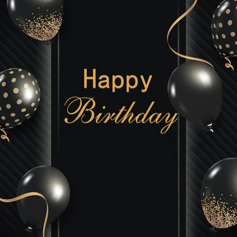 Birthday Banner Black Background