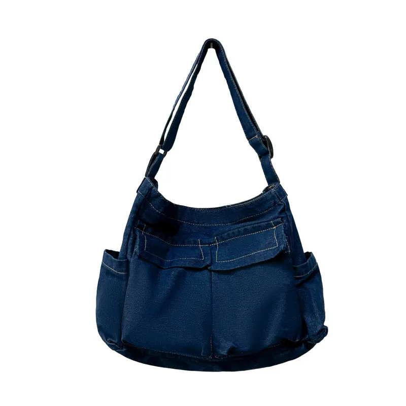 Women Denim bag Korean version of literary shoulder bag handbag retro large capacity Messenger women crossbody