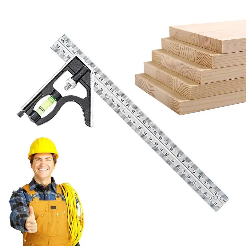 

Woodworkers Ruler Stainless Steel Level Ruler Carpentry Tools And Equipment Suitable For Woodworking DIY Handicrafts