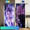 2-Panel Purple Anime Characters Pattern Window Curtains - Artistic Home Decoration Curtains, All Season Decorative Curtains 5