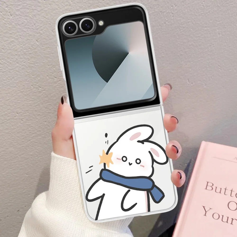 Clear Trendy Paired Couple Pattern Case - Funny & Cute Kawaii Design, Impact Resistant Shell
