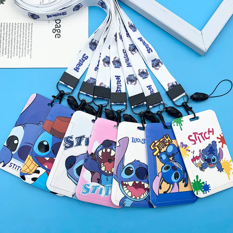 

Disney Stitch Lanyard for Key Neck Strap ID Card Keycard Badge Holder Keychain Anime Key Rings Accessories Xmas Gift for Friends